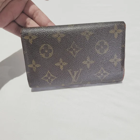 Louis Vuitton Brown Monogram Wallet Vintage Leather Zippered Porte Tresor Bifold - Picture 2 of 14